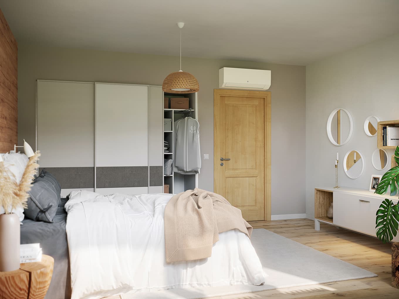 Chambre fraîche et confortable grâce à une climatisation réversible entretenue – confort avant les chaleurs à Marseille